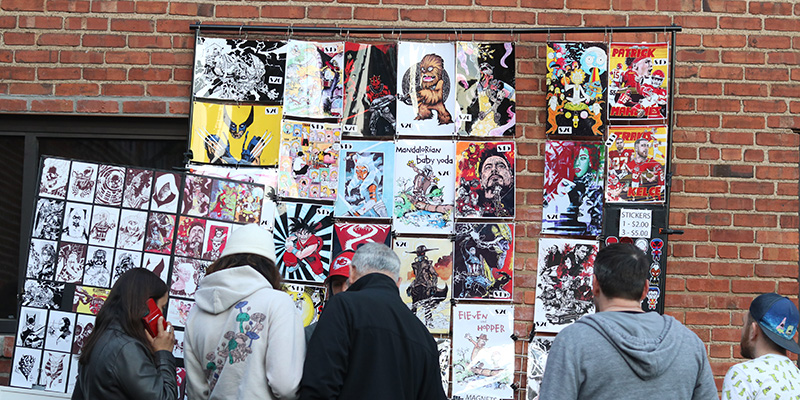 Street art vendors at First Fridays