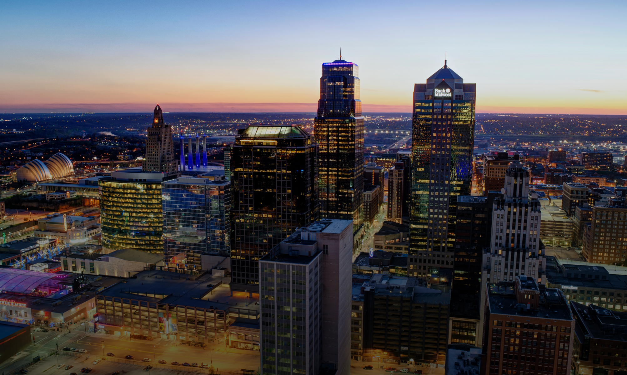 KC Downtown Skyline Looking West